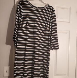 Black and White Striped Dress
